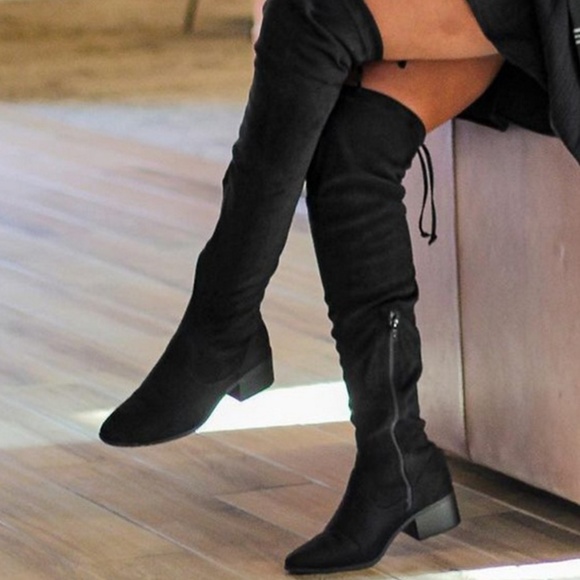 JustFab Hannah Over-The-Knee Boot | Black | 7.5 - Picture 1 of 6